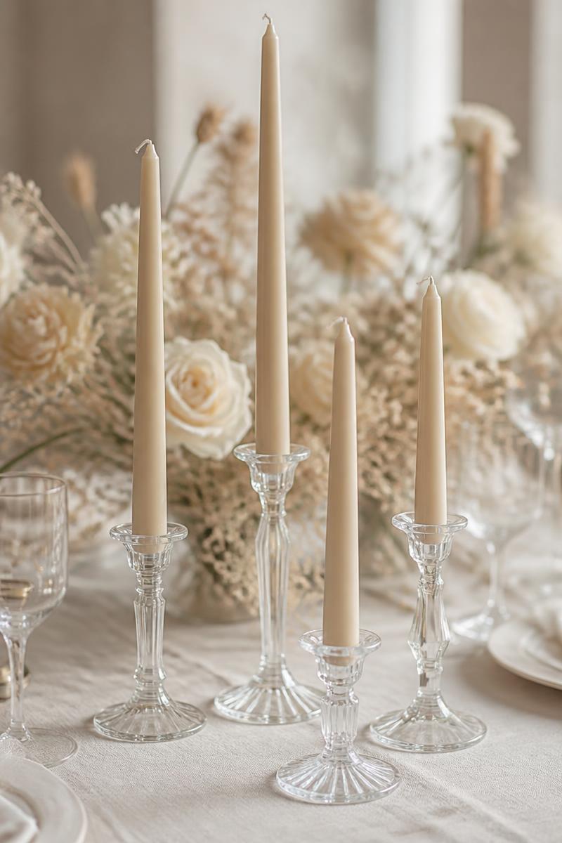 Stabkerzenhalter Glas 4er Set zum Mieten
